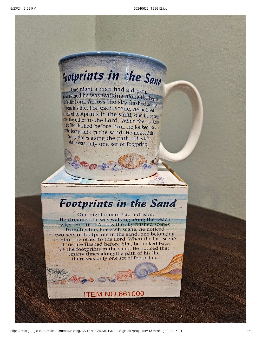 Footprint In The Sand Mug